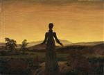 Caspar David Friedrich  - Bilder Gemälde - Woman Before the Rising Sun