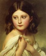 Franz Xavier Winterhalter - Peintures - La jeune fille nommée Princesse Charlotte