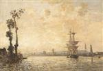 Johan Barthold Jongkind  - Bilder Gemälde - The Seine near Rouen
