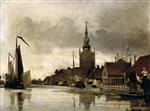 Johan Barthold Jongkind  - Bilder Gemälde - View of Overschie