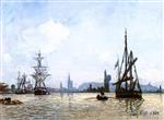 Johan Barthold Jongkind  - Bilder Gemälde - View of Rouen