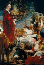 Jacob Jordaens - Bilder Gemälde - An Offering to Ceres, Goddess of the Harvest