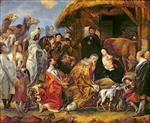 Jacob Jordaens  - Bilder Gemälde - The Adoration of the Magi