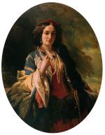 Franz Xavier Winterhalter - Peintures - La comtesse Katarzyna Branicka Potocka