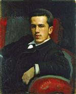 Iwan Nikolajewitsch Kramskoi - Bilder Gemälde - Portrait of Anatoly Kramskoy, the Artists Son