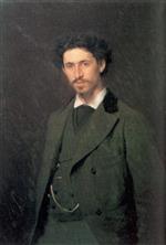 Iwan Nikolajewitsch Kramskoi  - Bilder Gemälde - Portrait of Ilya Efimovich Repin