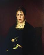 Iwan Nikolajewitsch Kramskoi  - Bilder Gemälde - Portrait of Sofia Kramskaya