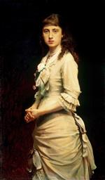 Iwan Nikolajewitsch Kramskoi  - Bilder Gemälde - Portrait of Sophia Ivanovna Kramskoy, the Artist's Daughter