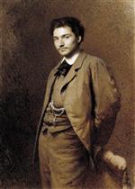 Iwan Nikolajewitsch Kramskoi  - Bilder Gemälde - Portrait of the Artist Feodor Vasilyev