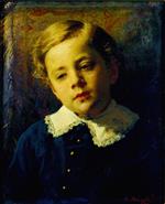 Iwan Nikolajewitsch Kramskoi  - Bilder Gemälde - Portrait of the Artist's Son Nikolai-3