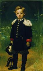 Iwan Nikolajewitsch Kramskoi  - Bilder Gemälde - Portrait of the Artist's Son Nikolai