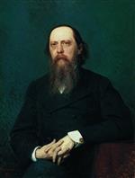 Iwan Nikolajewitsch Kramskoi  - Bilder Gemälde - Portrait of Writer Mikhail Saltykov-Schedrin