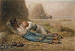 Jean Francois Millet  - Bilder Gemälde - Noonday Rest