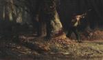 Jean Francois Millet  - Bilder Gemälde - Woodcutter in the Forest