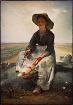 Jean Francois Millet  - Bilder Gemälde - Young Shepherdess