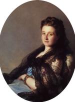 Franz Xavier Winterhalter - Peintures - Portrait d'une dame