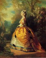 Franz Xavier Winterhalter  - Peintures - L'impératrice Eugénie à la Marie-Antoinette
