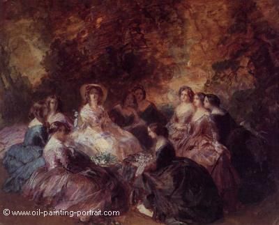 The Empress Eugenie Surrounded by her Ladies in Waiting