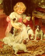 Arthur John Elsley - paintings - Tea Time