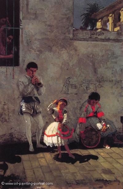 A Street Scene in Seville