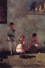 Thomas Eakins - Peintures - Scène dans une rue de Séville
