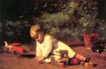 Thomas Eakins - Bilder Gemälde - Baby beim spielen
