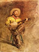 Thomas Eakins - Bilder Gemälde - Singender Cowboy