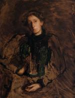 Thomas Eakins  - Bilder Gemälde - Portrait von Jennie Dean Kershaw