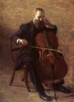 Thomas Eakins  - Bilder Gemälde - Der Cellospieler