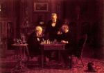 Thomas Eakins  - Bilder Gemälde - Die Schachspieler