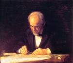 Thomas Eakins  - paintings - The Writing Master (Portrait of the Artists Father)