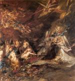 Louis Gabriel Eugene Isabey - Bilder Gem�lde - The Tempation of St. Anthony