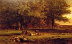 George Inness - paintings - Evening