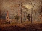 George Inness - Peintures - Jour gris en Virginie à Groochland