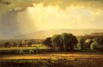 George Inness - Peintures - Scène de moisson dans une vallée du Delaware 