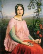 Anne François Louis Janmot - paintings - Flower of the Field (Wildflower)