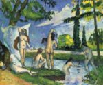 Paul Cezanne - paintings - Six Women Bathing