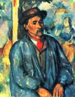 Paul Cezanne - Peintures - Paysan en blouse bleue