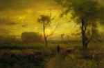 George Inness  - Peintures - Lever du soleil