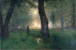 George Inness  - Peintures - Le ruisseau aux truites