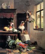 David Émile Joseph de Noter - paintings - A Maid in the Kitchen