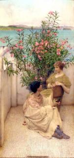 Sir Lawrence Alma Tadema - Peintures - Cour