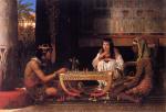 Sir Lawrence Alma Tadema - Peintures - Joueurs d'échecs égyptiens