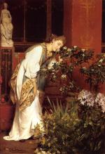Sir Lawrence Alma Tadema - Peintures - sous le péristyle