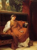 Sir Lawrence Alma Tadema  - Peintures - Lesbia pleurant sur un moineau