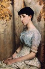 Sir Lawrence Alma Tadema  - Peintures - Mlle Alice Lewis