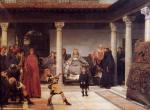 Sir Lawrence Alma Tadema  - Peintures - l'éducation des enfants de Clovis