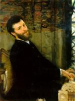 Sir Lawrence Alma Tadema  - Peintures - Portrait du chanteur George Henschel