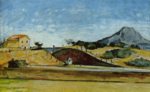 Paul Cezanne - paintings - The Railway Cutting