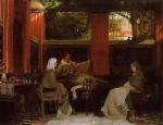 Sir Lawrence Alma Tadema  - Peintures - Venatius Fortunato lisant ses poèmes
